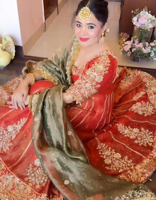 Satin Zari Radiance Embroidered Anarkali Set