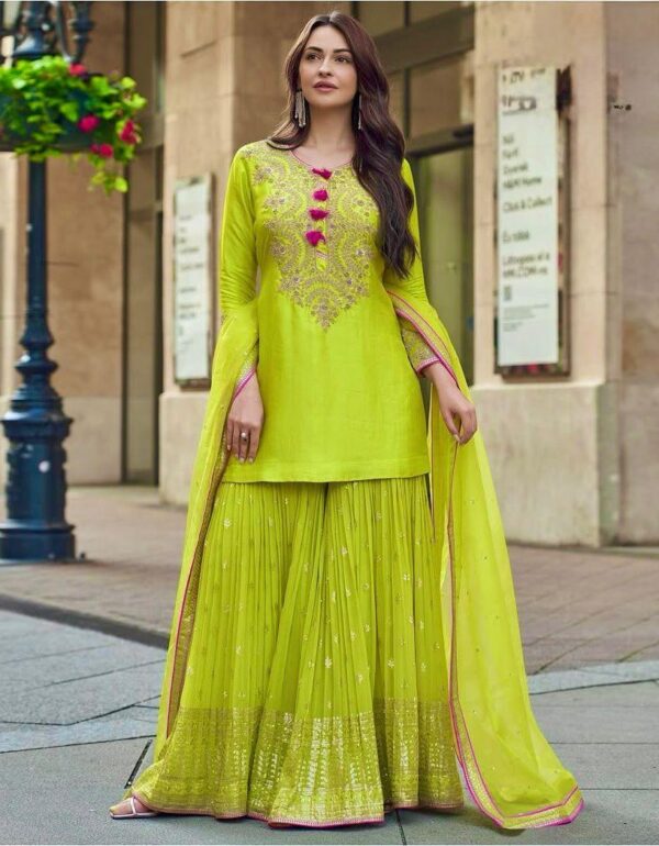 Pink-Pompom Lime Sharara