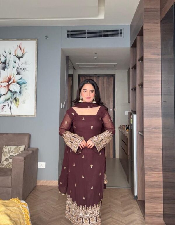 Blooming Zari Sequins Embroidered Anarkali Set