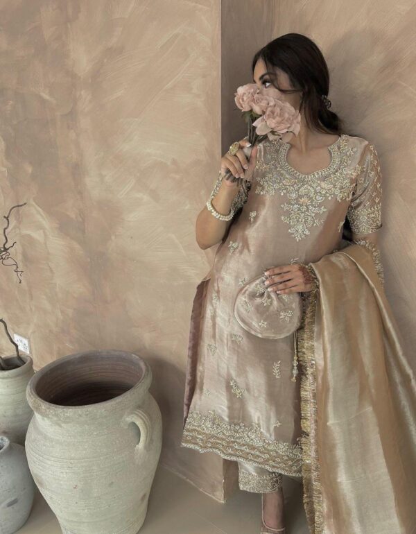 Aayat Golden Glow Embroidered Dress