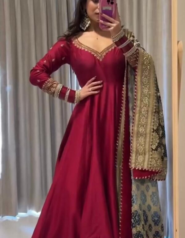 Shehnaaz Wine Flare Set