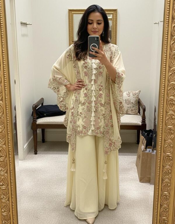 Premium Embroidered Kurta Palazzo Set