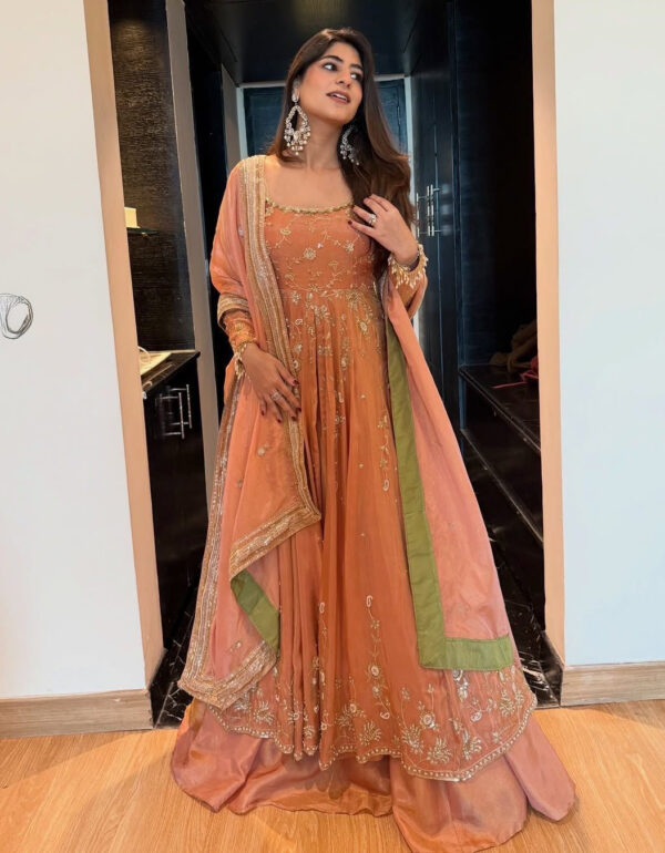 Sitara Peach Wedding Wear