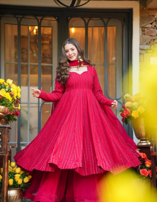 Ruby Noor Embroidered Anarkali Set