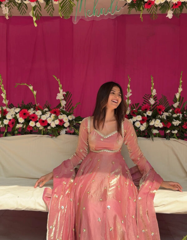 Latika Blush Pink Anarkali Suit Set