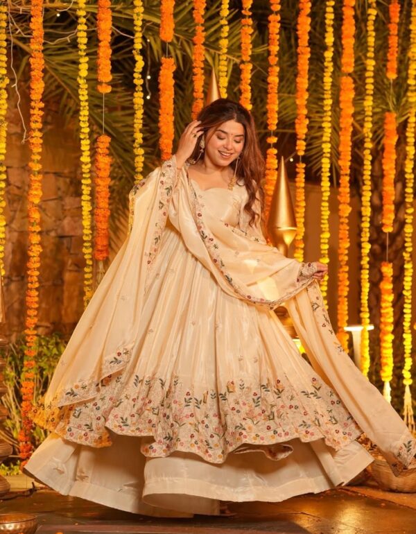 Anamika Floral Organza Anarkali