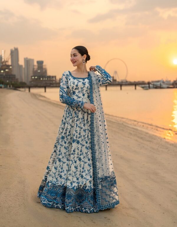 Blue Blossom Azure Anarkali