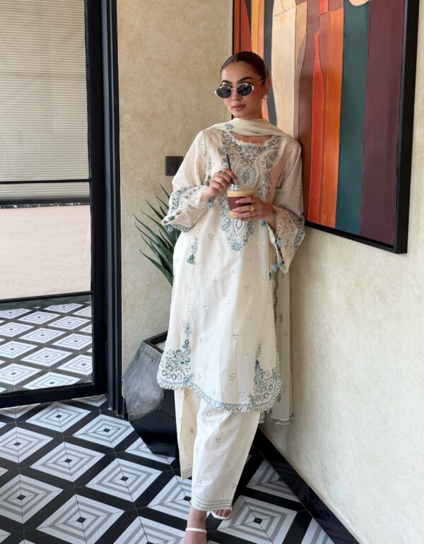 Ivory Bloom Cutwork Kurta